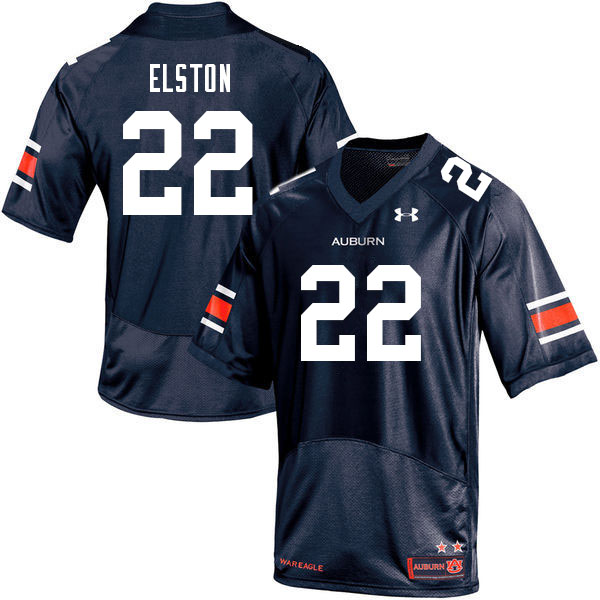 Auburn Tigers Men's Trey Elston #22 Navy Under Armour Stitched College 2021 NCAA Authentic Football Jersey GLJ7574IY